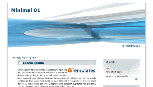 minimal01 [Blogger Templates]Minimal 01