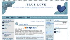 Latest 4 Columns Blogger Templates Free Download, Blue Love