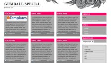 Latest 4 Columns Blogger Templates Free Download, Gumball Special
