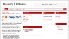 Latest 4 Columns Blogger Templates Free Download, Simplicity 4 Coloumn