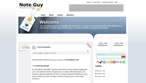 Note Guy - Template para Blogger