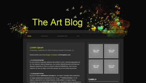 The Art Blog Blogger Template