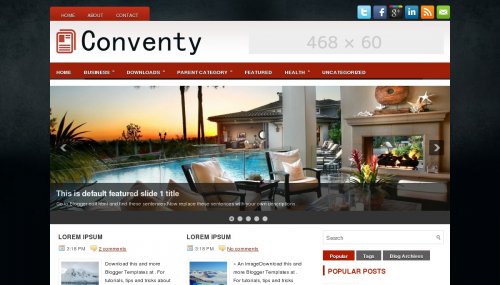 Conventy Blogger Template Free Download