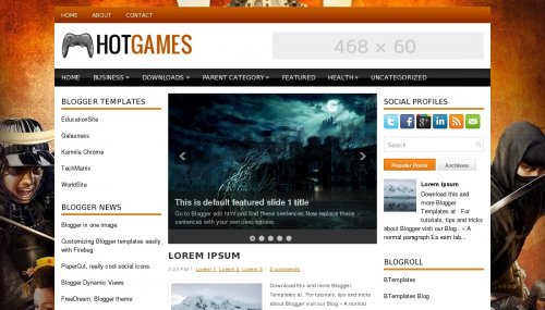 Template Blogger Hot Games 