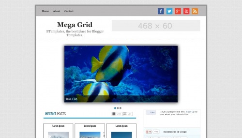 Template blogger Mega Grid 