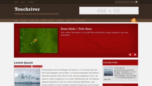 Template blogger Touch river