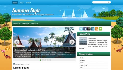 Template blogger Summer Style