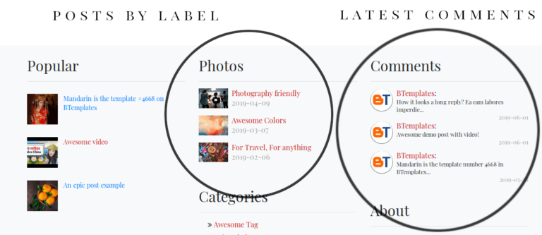 Mandarin Blogger Template Documentation BTemplates Blog