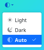Color mode switch on the main menu. Screenshot.