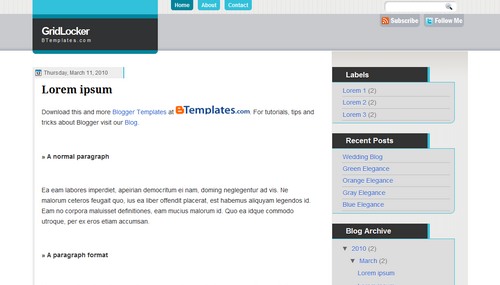 GridLocker Blogger template - BTemplates