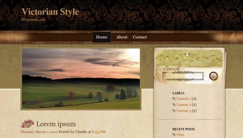 victorian style keynote template