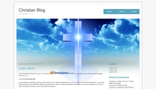 Christian Blog Blogger template BTemplates