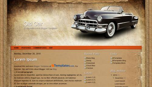 Old Cars Templates Blogger 102