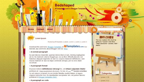 Bedshaped Blogger Template