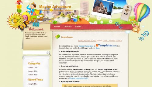 Templates Blogger Kid | maybe adventure blogger template btemplates Templates Blogger Kid | maybe adventure blogger template btemplates