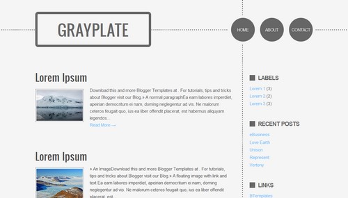 Grayplate Blogger Template - BTemplates