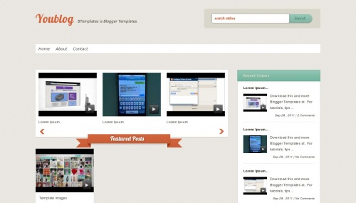 Youblog Blogger Template - BTemplates