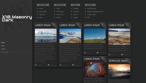 Blogspot Themes Dark | x10 masonry dark blogger template btemplates Blogspot Themes Dark | x10 masonry dark blogger template btemplates