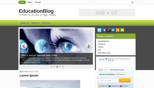 EducationBlog Blogger Template - BTemplates