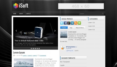 ISoft Blogger Template - BTemplates