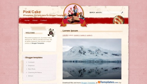 Pink Cake Blogger Template Btemplates Live Demo