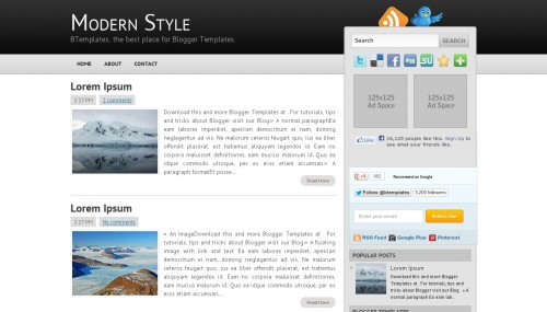 Image result for modern blog template