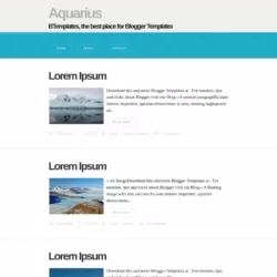 Aquarius Blogger Template