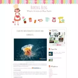 Baking Blog Blogger Template