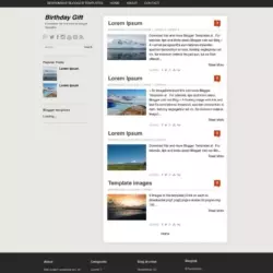 Birthday Gift Blogger Template