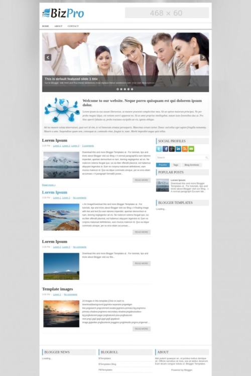 BizPro Blogger Template - BTemplates