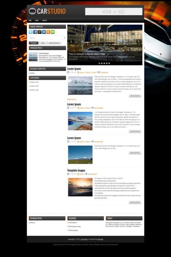 CarStudio Blogger Template - BTemplates