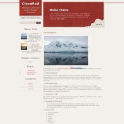 CleanRed Blogger Template