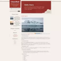CleanRed Blogger Template