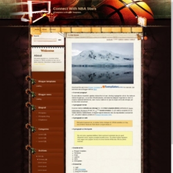 Connect With NBA Stars Blogger Template