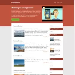 Crimson Lite2 Blogger Template