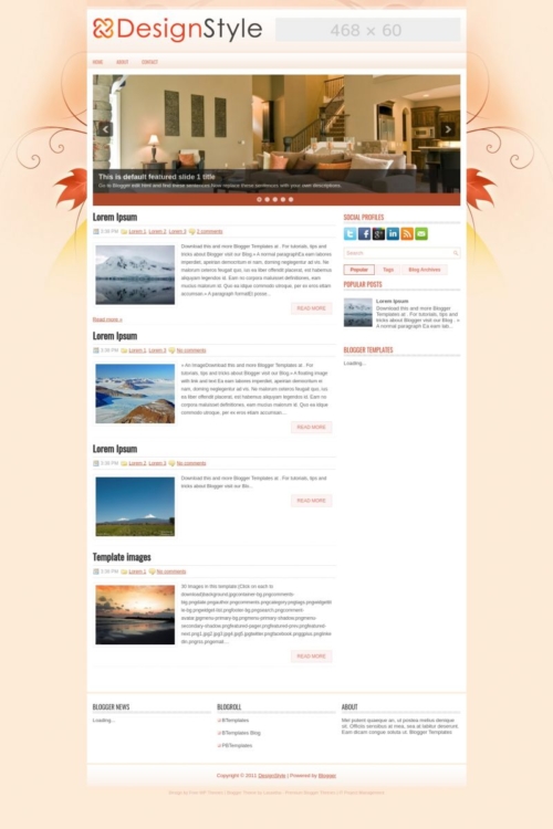 DesignStyle Blogger Template - BTemplates