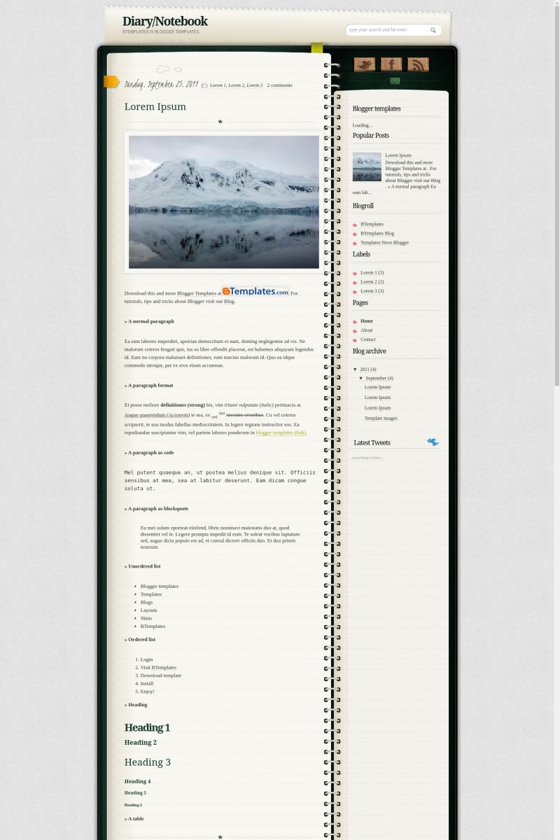 google docs daily journal template