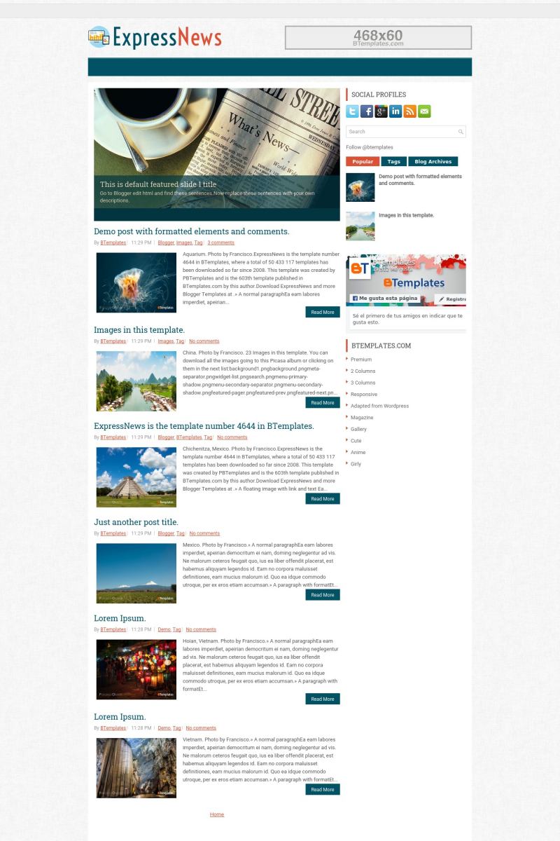 Download ExpressNews Blogger Template