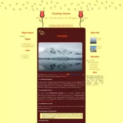 Floating Leaves Blogger Template