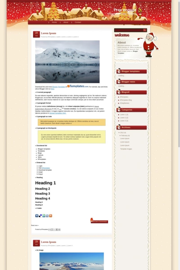 Free engage Blogger Template - BTemplates