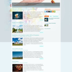 HealthZone Blogger template for educational and health information blogs