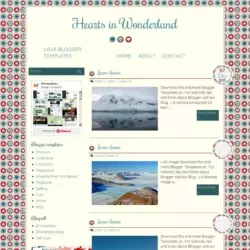 Hearts in Wonderland Blogger Template