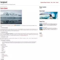 Incipient Blogger Template