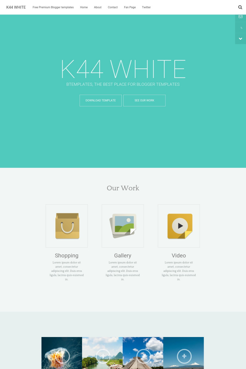 K44 White Blogger Template - BTemplates