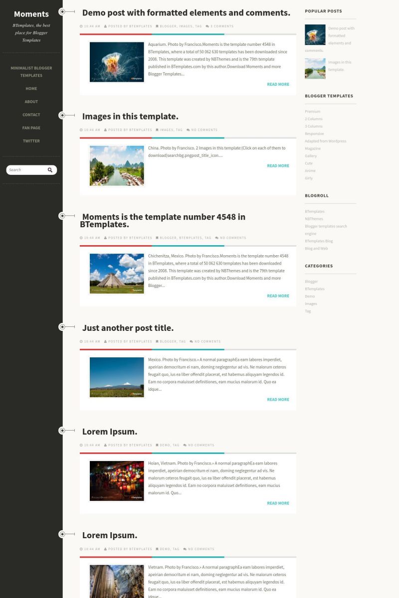 Download Moments Blogger Template