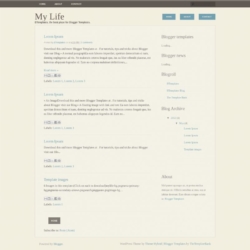 My Life Blogger Template