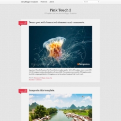Pink Touch 2 Blogger Template