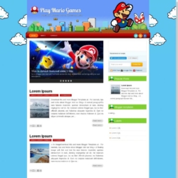 Play Mario Games Blogger Template