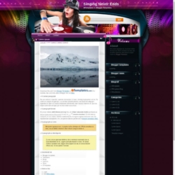 Singing Never Ends Blogger Template