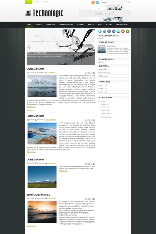 Technologic Blogger Template - BTemplates